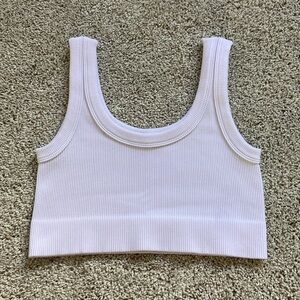 Dynamic • White Thick Ribbed Crop Tank